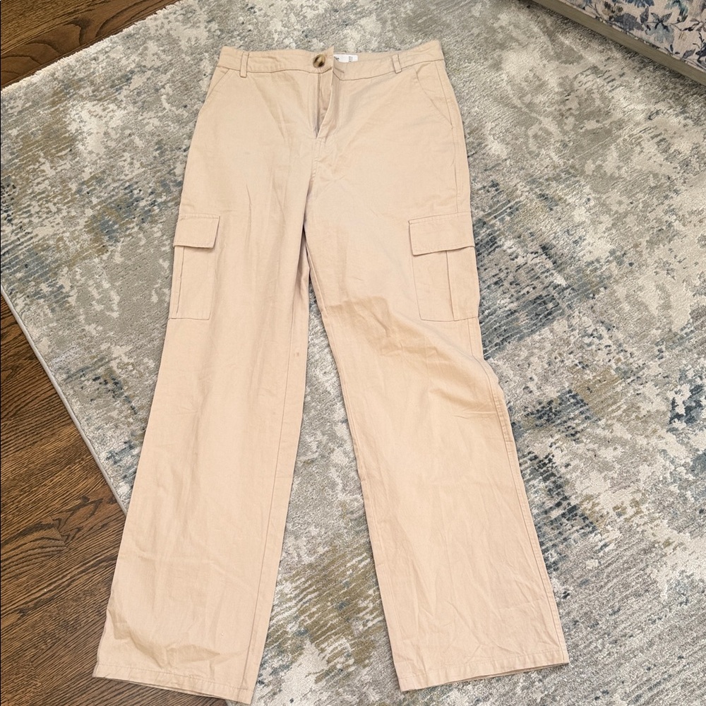 Elodie Beige Cargo Pants